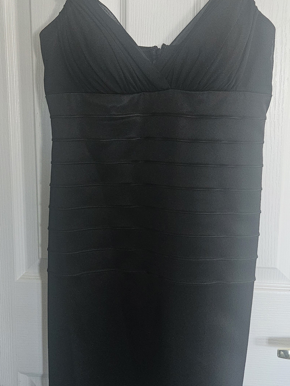 Betsy And Adam Black Bodycon Cocktail Dress